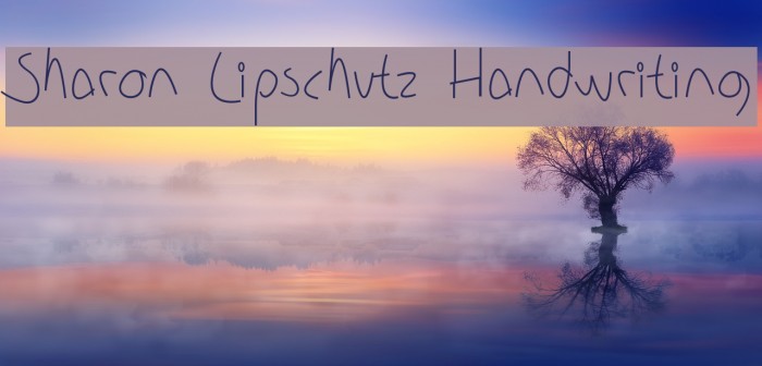 Sharon Lipschutz Handwriting Font examples