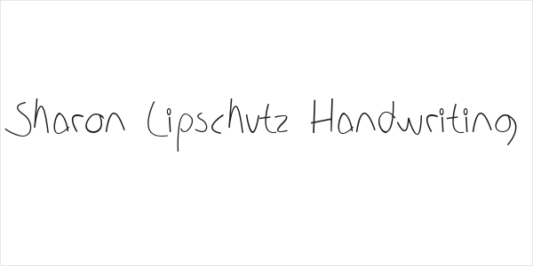 Sharon Lipschutz Handwriting Logo