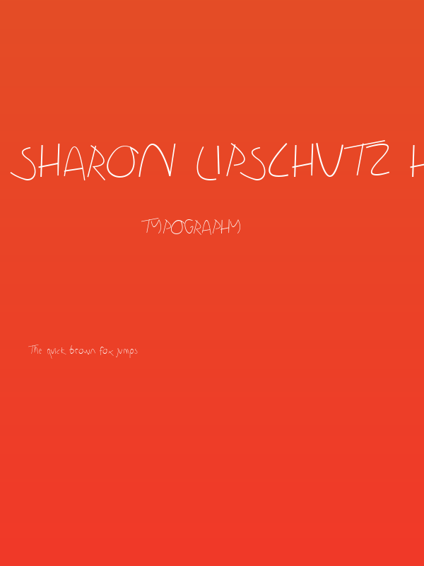 Sharon Lipschutz Handwriting Poster