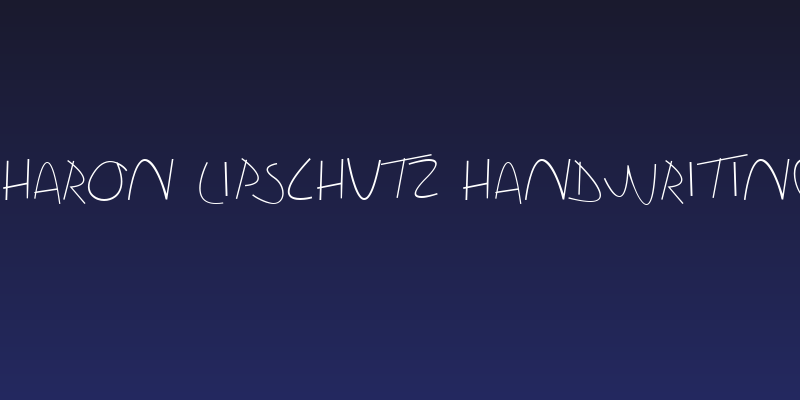 Sharon Lipschutz Handwriting Social Header