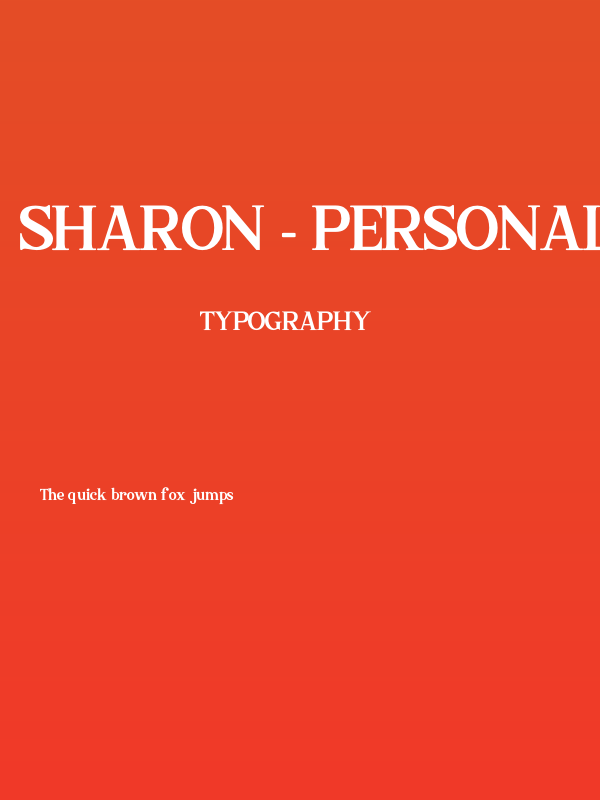 Sharon - Personal Use Poster