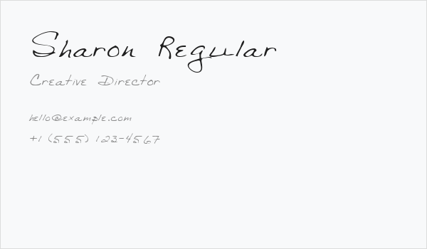 Sharon Regular Business Card