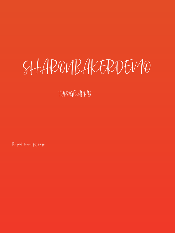 SharonBakerDEMO Poster