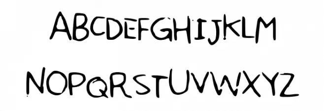 SharonHandwriting Caratteri MAIUSCOLE