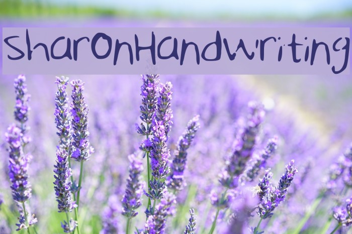 SharonHandwriting Font examples
