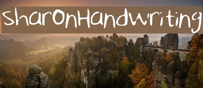 SharonHandwriting Font examples