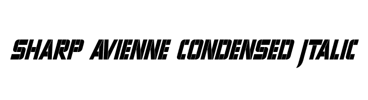 Sharp Avienne Condensed Italic  Free Fonts Download