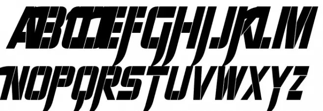 Sharp Avienne Condensed Italic फ़ॉन्ट अपरकेस
