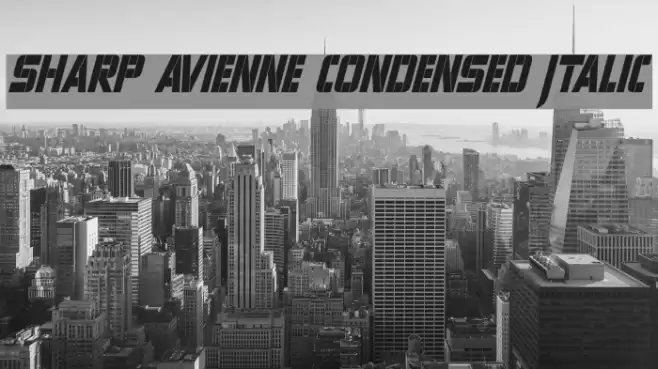 Sharp Avienne Condensed Italic Polices examples