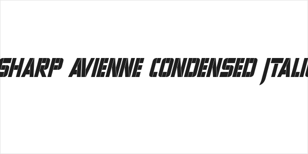 Sharp Avienne Condensed Italic Logo