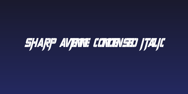 Sharp Avienne Condensed Italic Social Header