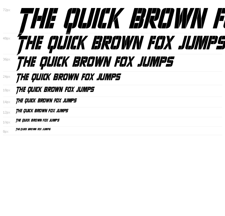 Sharp Avienne Condensed Italic Waterfall