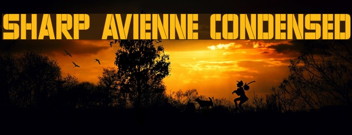 Sharp Avienne Condensed Font examples