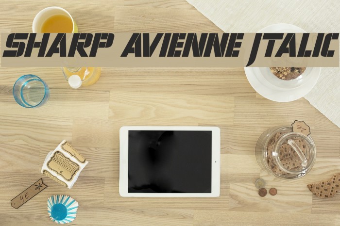 Sharp Avienne Italic Font examples