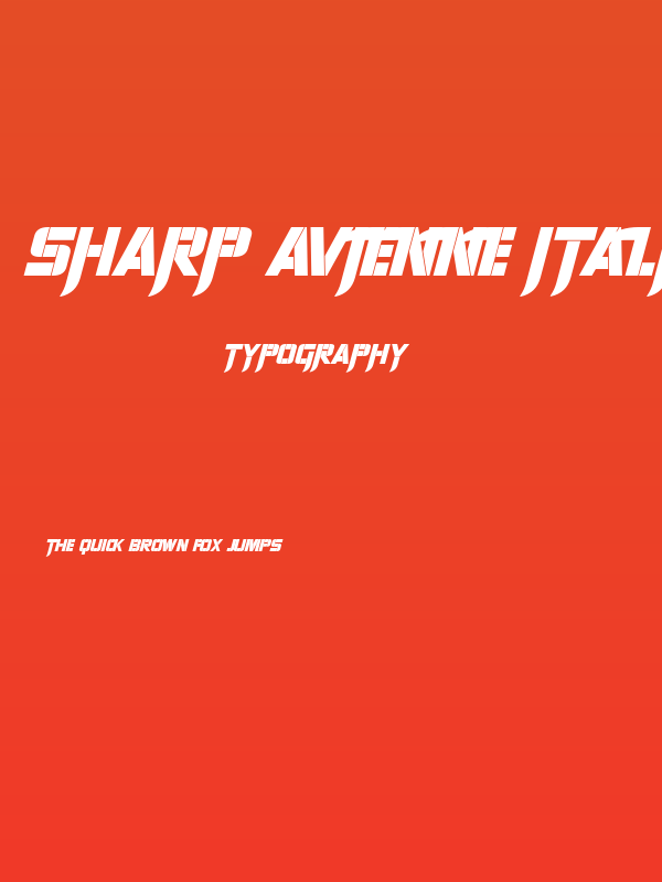 Sharp Avienne Italic Poster