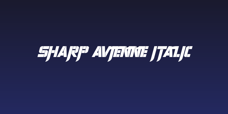 Sharp Avienne Italic Social Header
