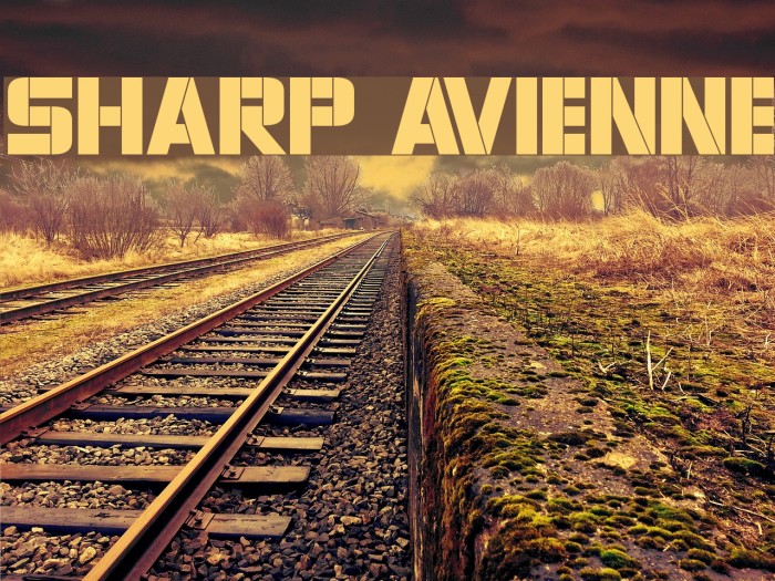 Sharp Avienne Font examples