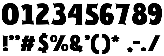 Sharp Axe Font OTHER CHARS