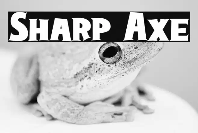 Sharp Axe Fonte examples