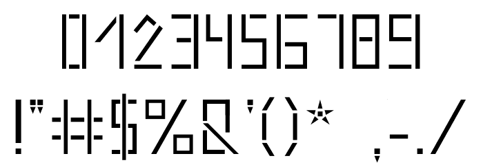Sharp Cardinal Font OTHER CHARS