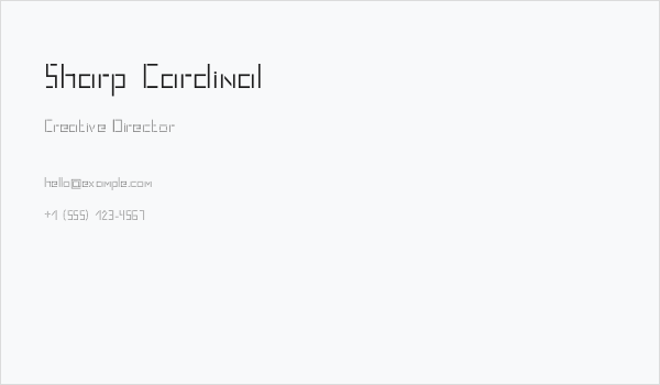 Sharp Cardinal Business Card
