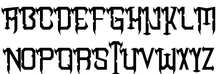 Sharp Heart Font LOWERCASE