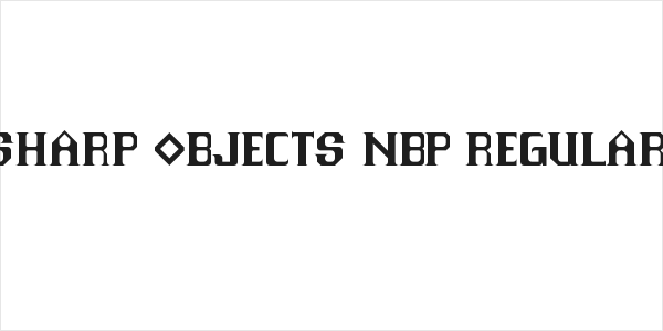 Sharp Objects NBP Regular Logo