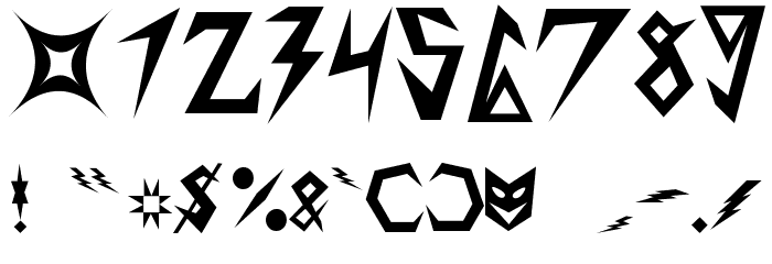 Sharp Points 2.0 Font OTHER CHARS