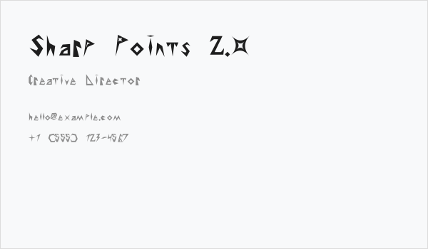 Sharp Points 2.0 Business Card