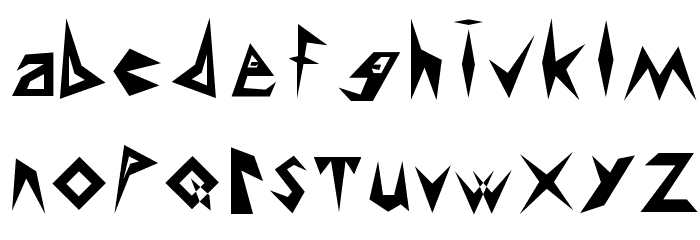 Sharp Points 2.0 Font LOWERCASE