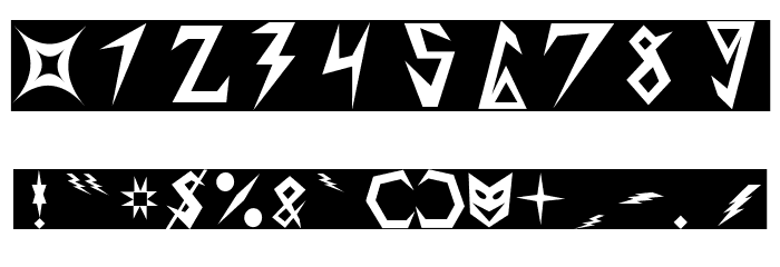 Sharp Points Font OTHER CHARS