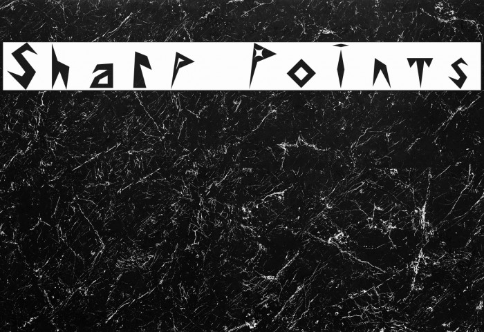 Sharp Points Font examples
