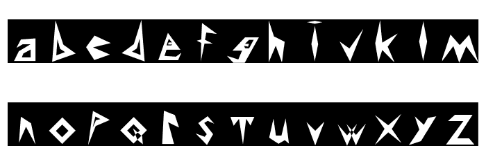 Sharp Points Font LOWERCASE