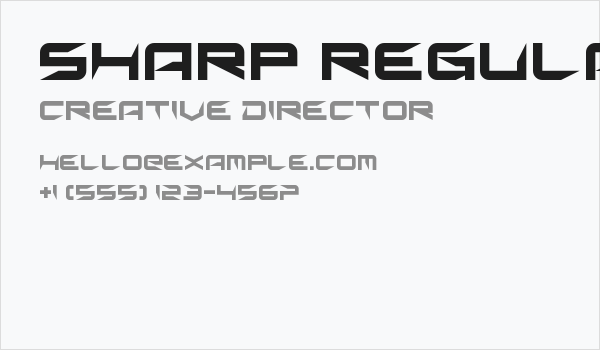Sharp Regular Business Card
