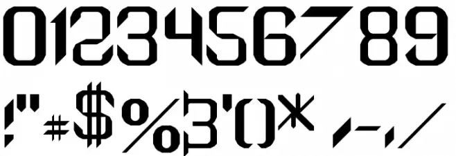 Sharp serif Regular Font OTHER CHARS