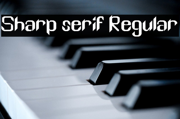 Sharp serif Regular Example 1