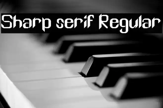 Sharp serif Regular Font examples