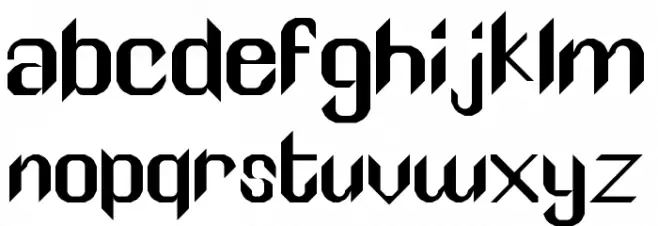 Sharp serif Regular フォント 小文字