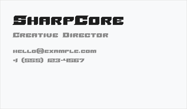 SharpCore Business Card