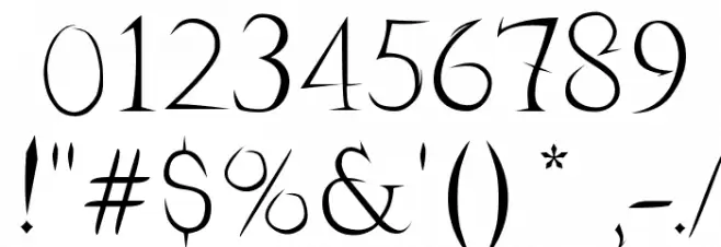 SharpCurve Font OTHER CHARS