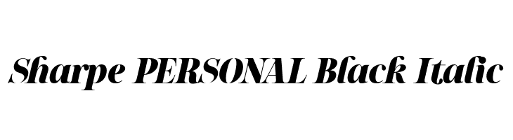 Sharpe PERSONAL Black Italic  フリーフォントのダウンロード