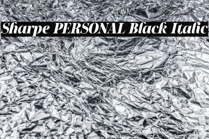 Sharpe PERSONAL Black Italic Example 3