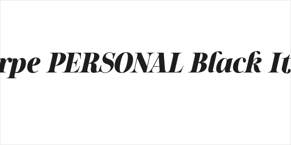 Sharpe PERSONAL Black Italic Logo
