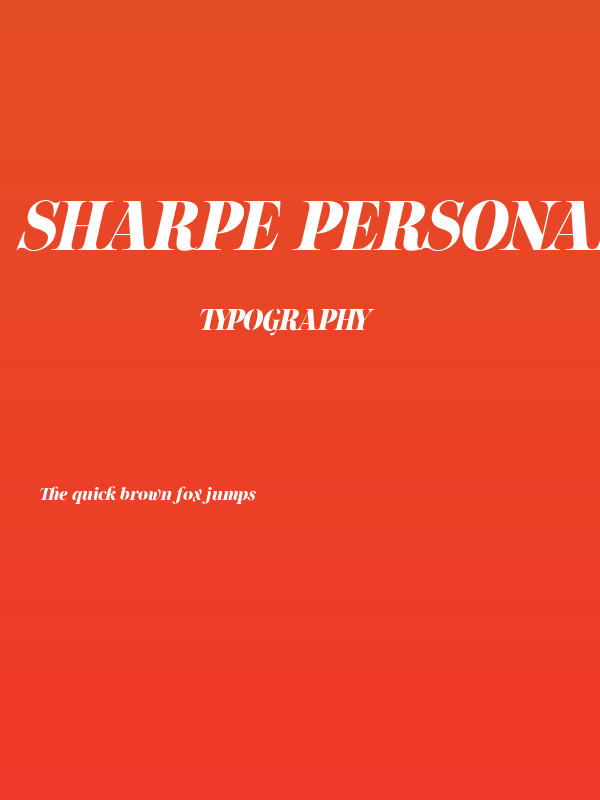Sharpe PERSONAL Black Italic Poster