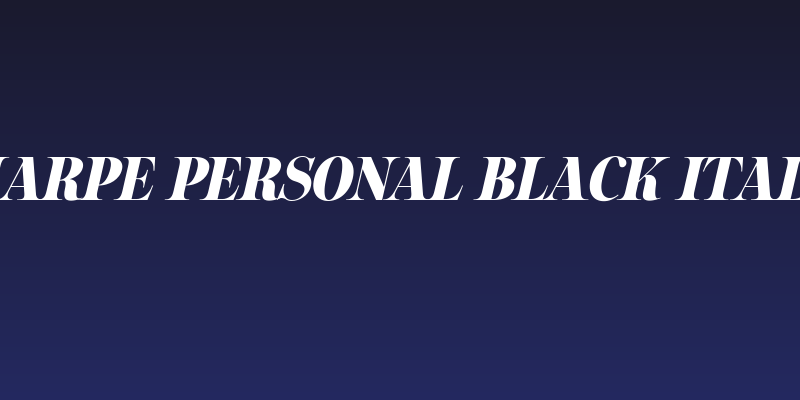 Sharpe PERSONAL Black Italic Social Header