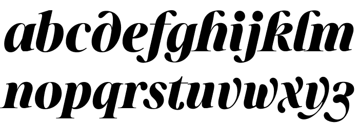 Sharpe PERSONAL Black Italic Font LOWERCASE