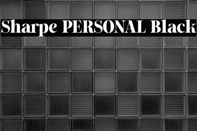 Sharpe PERSONAL Black Font examples