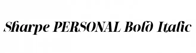 Sharpe PERSONAL Bold Italic  Descarca Fonturi Gratis