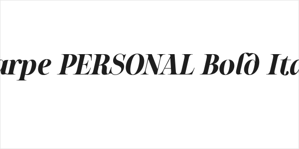 Sharpe PERSONAL Bold Italic Logo