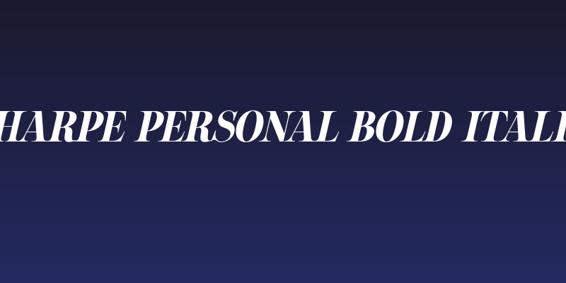 Sharpe PERSONAL Bold Italic Social Header